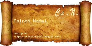 Csintó Noémi névjegykártya